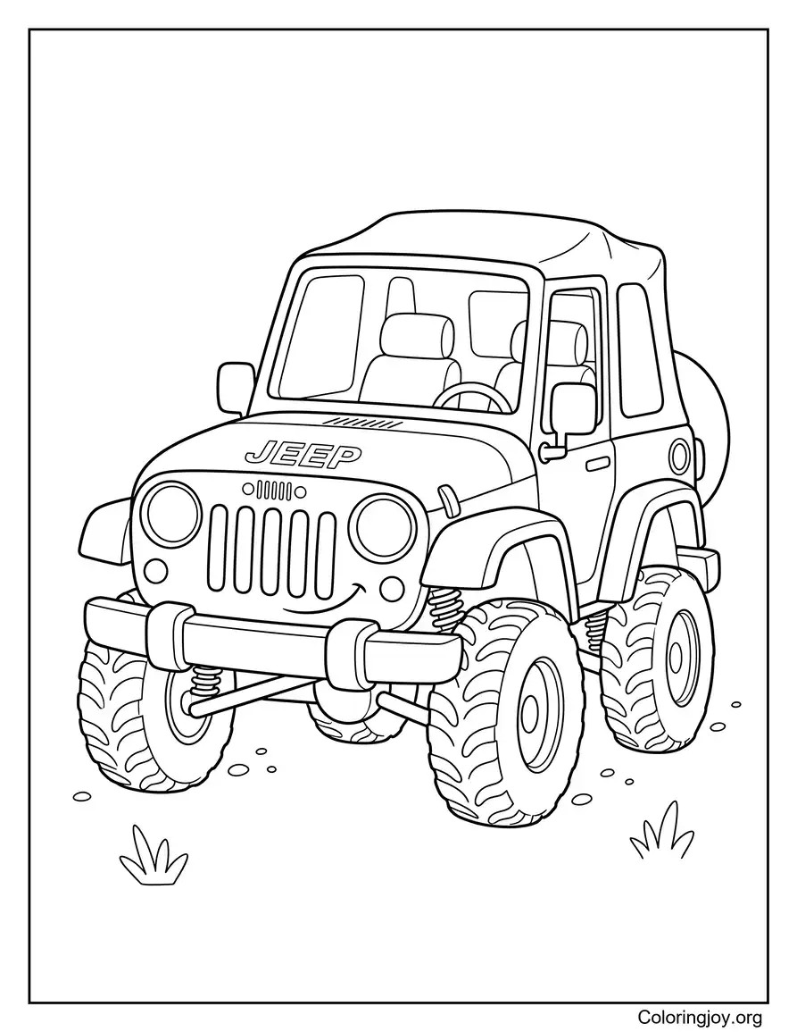 Bold Jeep Logo Outline Design