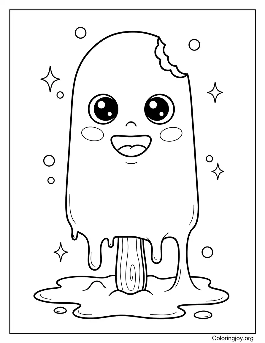 Melting Ice Cream Summer Art Page