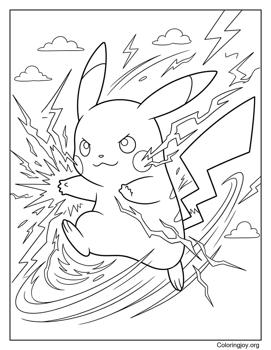 Pikachu Thunderbolt Action