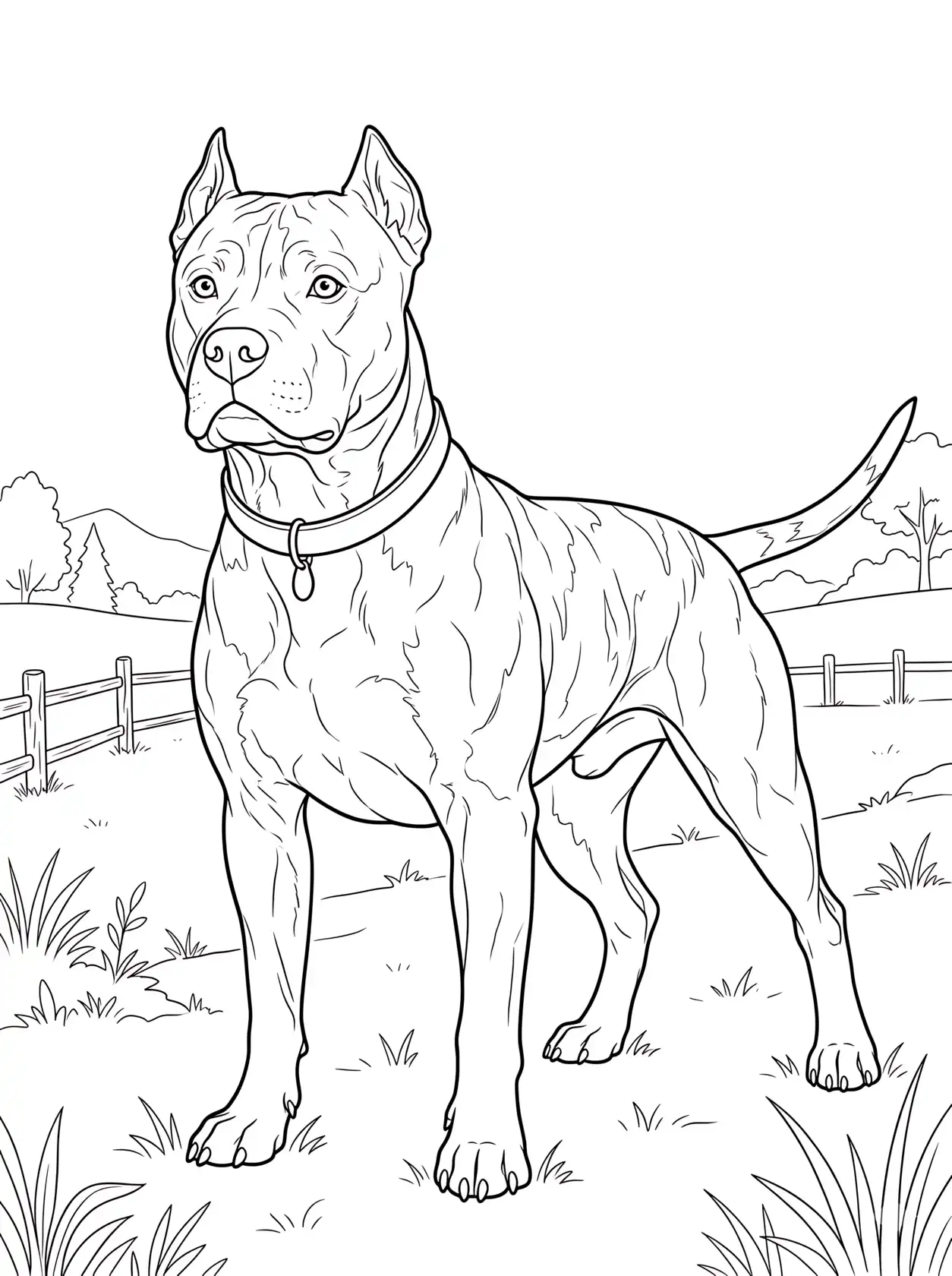 Pitbull Watching Guard