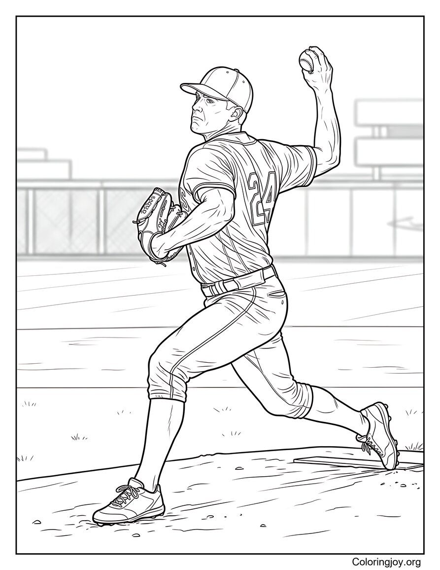 Werfer wirft Fastball-Baseball