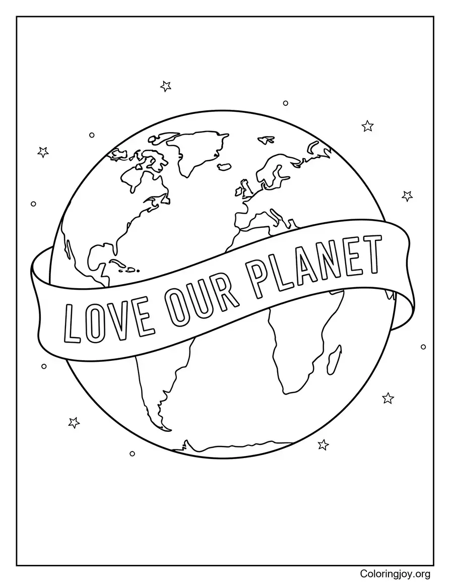 Planet Earth With Love Our Planet Banner