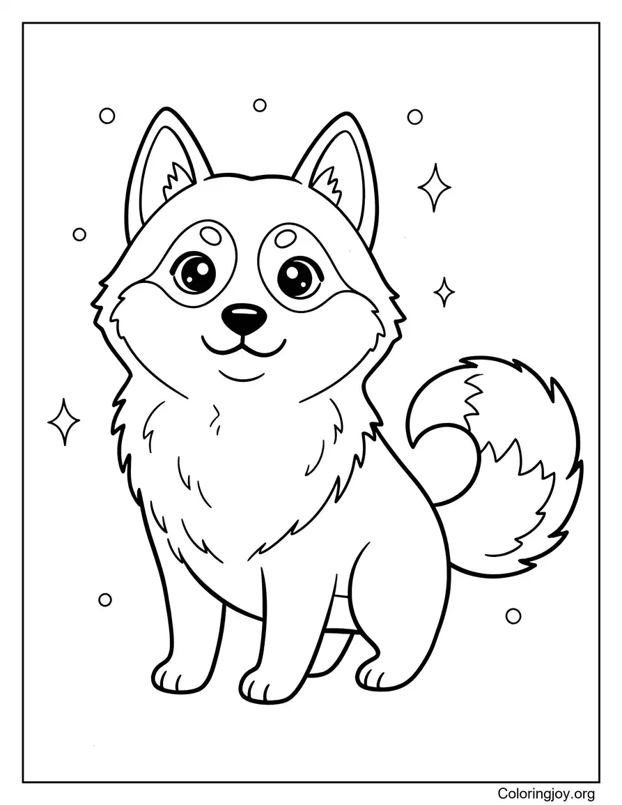 Printable husky art ready for easy use