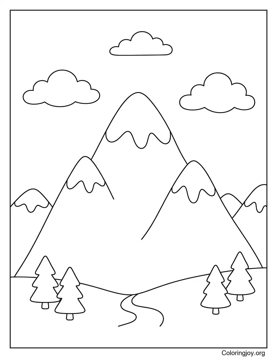 Printable Mountain Scenery