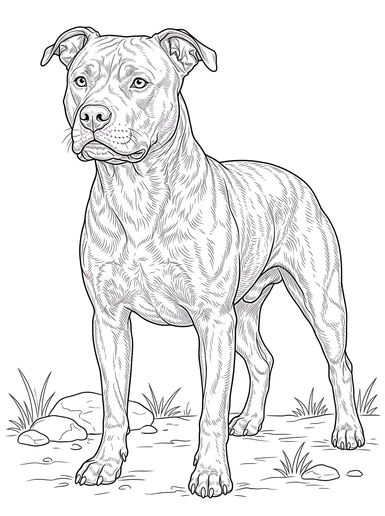 Real Pitbull Standing