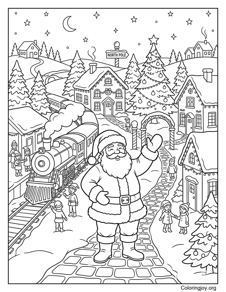 Santas Magical Village Scene From The Polar Express Journey