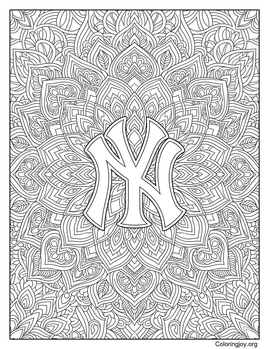 Yankees Mandala-Kunst