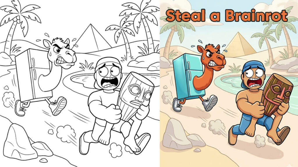 16 Steal a Brainrot Coloring Pages (Free PDFs & Printables )