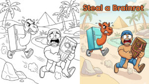 16 Steal a Brainrot Coloring Pages (Free PDFs & Printables )