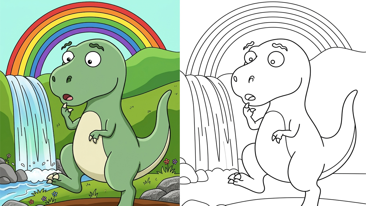Paginas para colorear de T-Rex