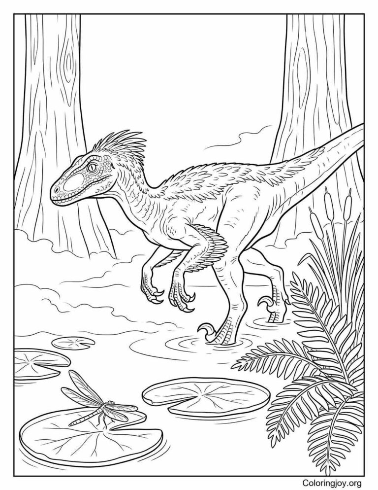 Velociraptor Coloring Pages: 30+ Free Printable Sheets for Kids & Adults