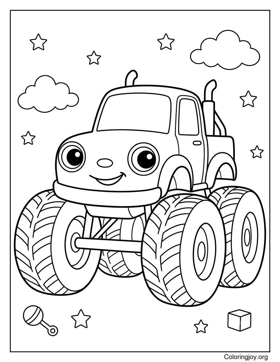 Baby Monster Truck Picture to Color