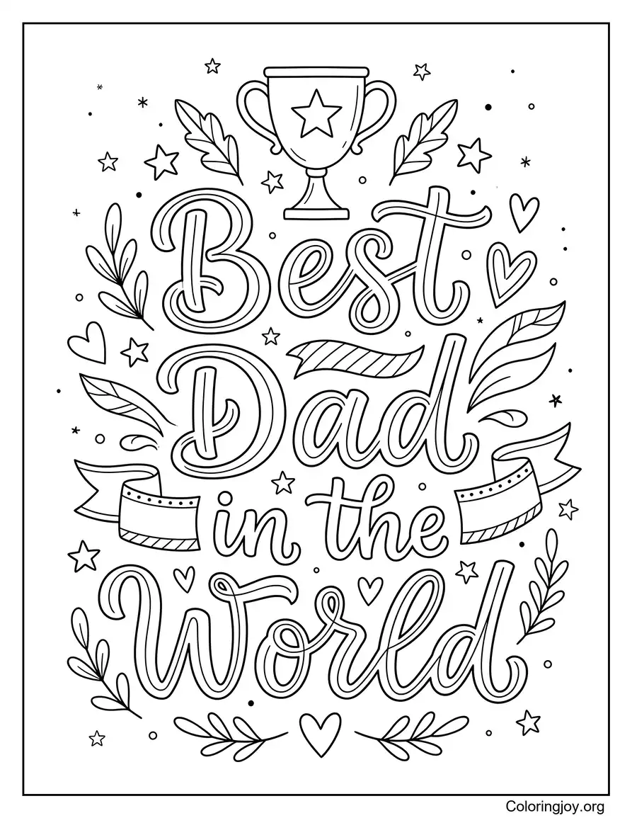 Beste vader ter wereld afdrukbaar