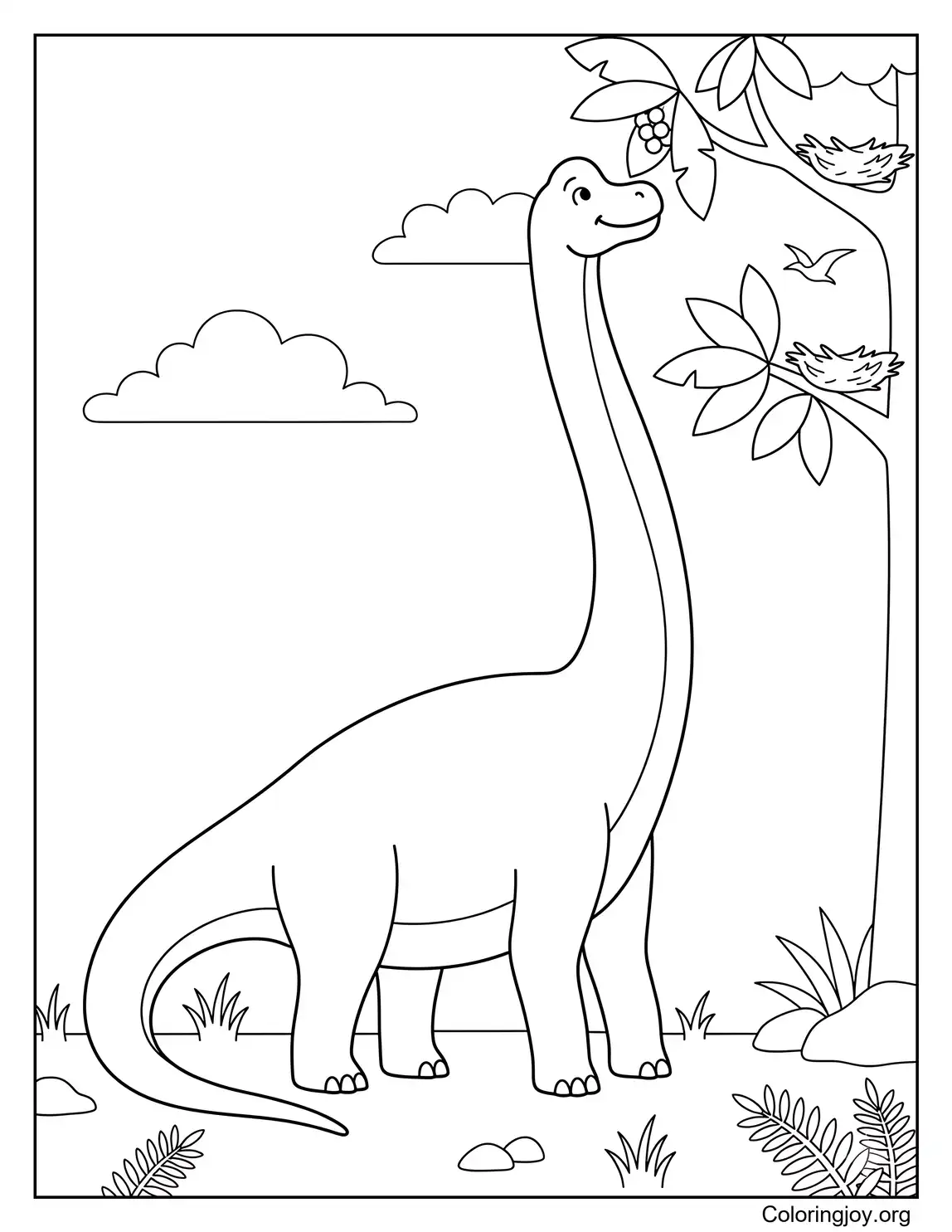 Brachiosaurus Reaching the Tallest Tree