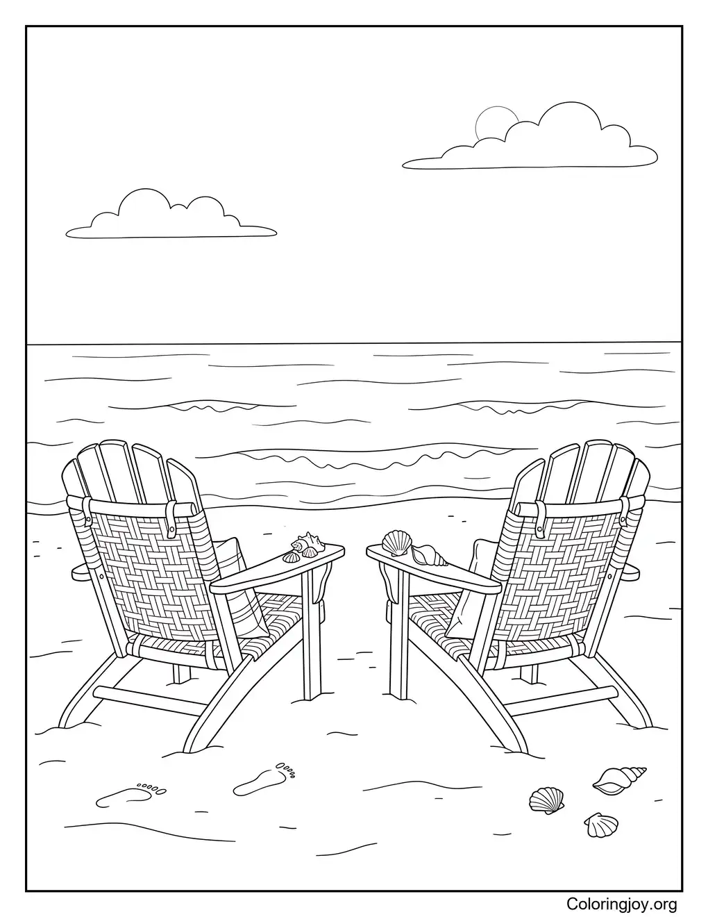 Cozy Beach Chairs Relaxing Summer