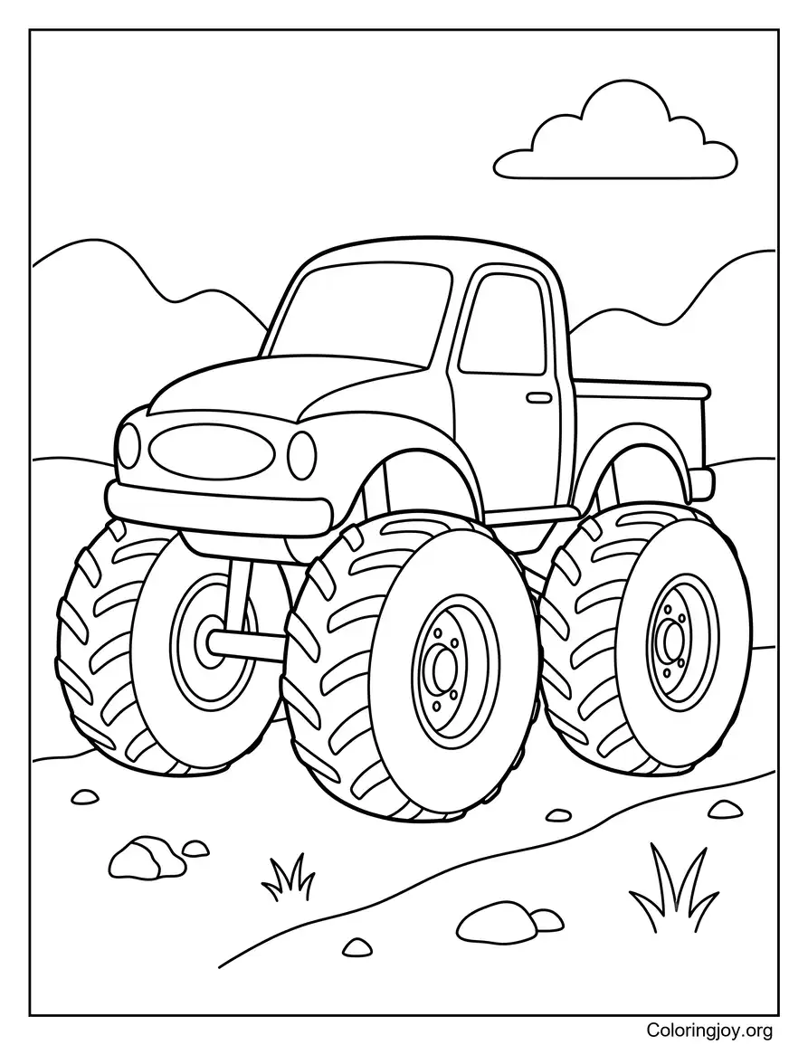 Easy Monster Truck Printable for Kids