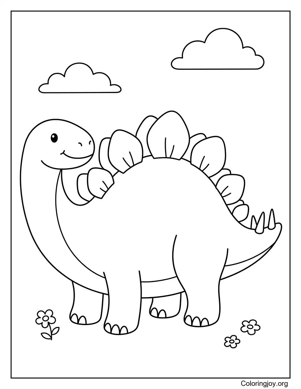Simple Stegosaurus for Toddlers
