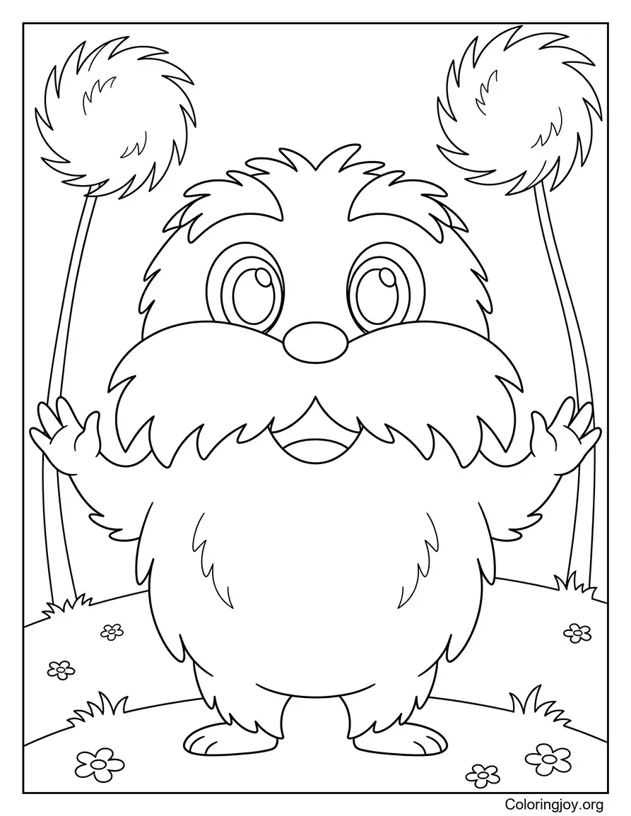 Easy The Lorax Outline For Kids