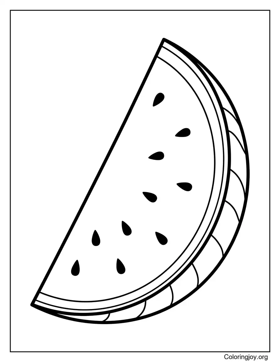 Einfache Wassermelonen-Umrisse