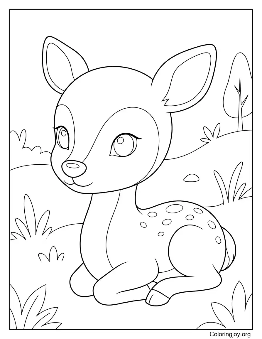 Little Fawn Sitting