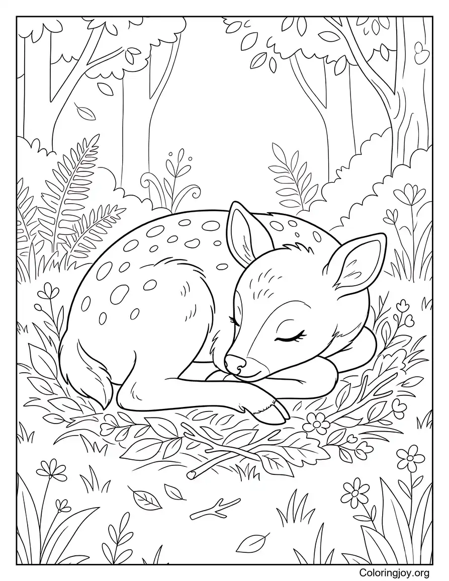 Sleeping Baby Deer