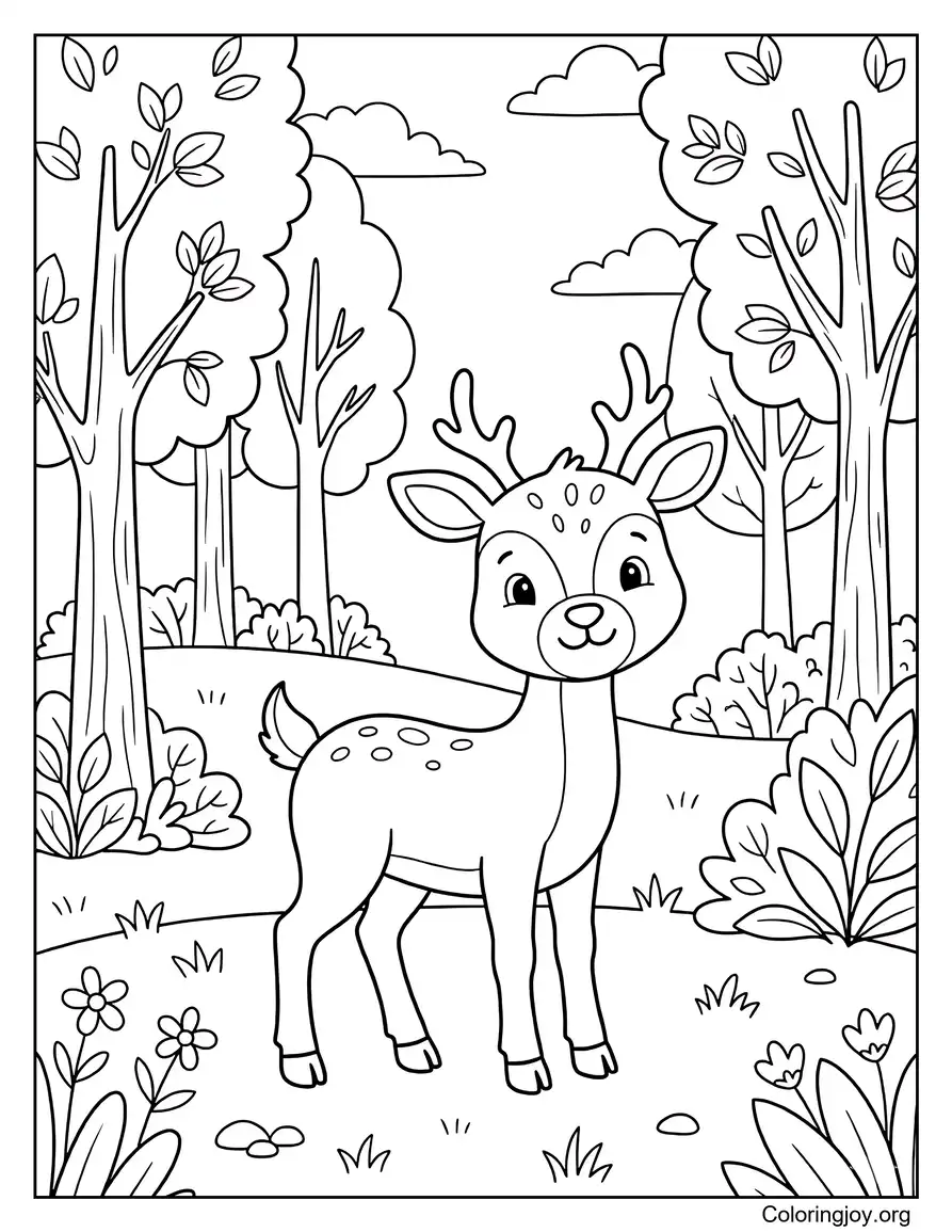Friendly Forest Deer