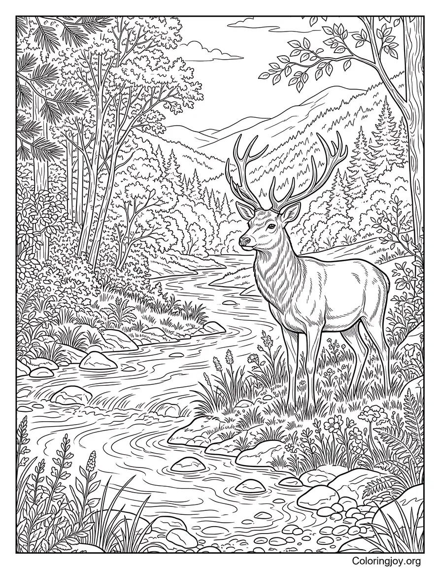 Deer By A River