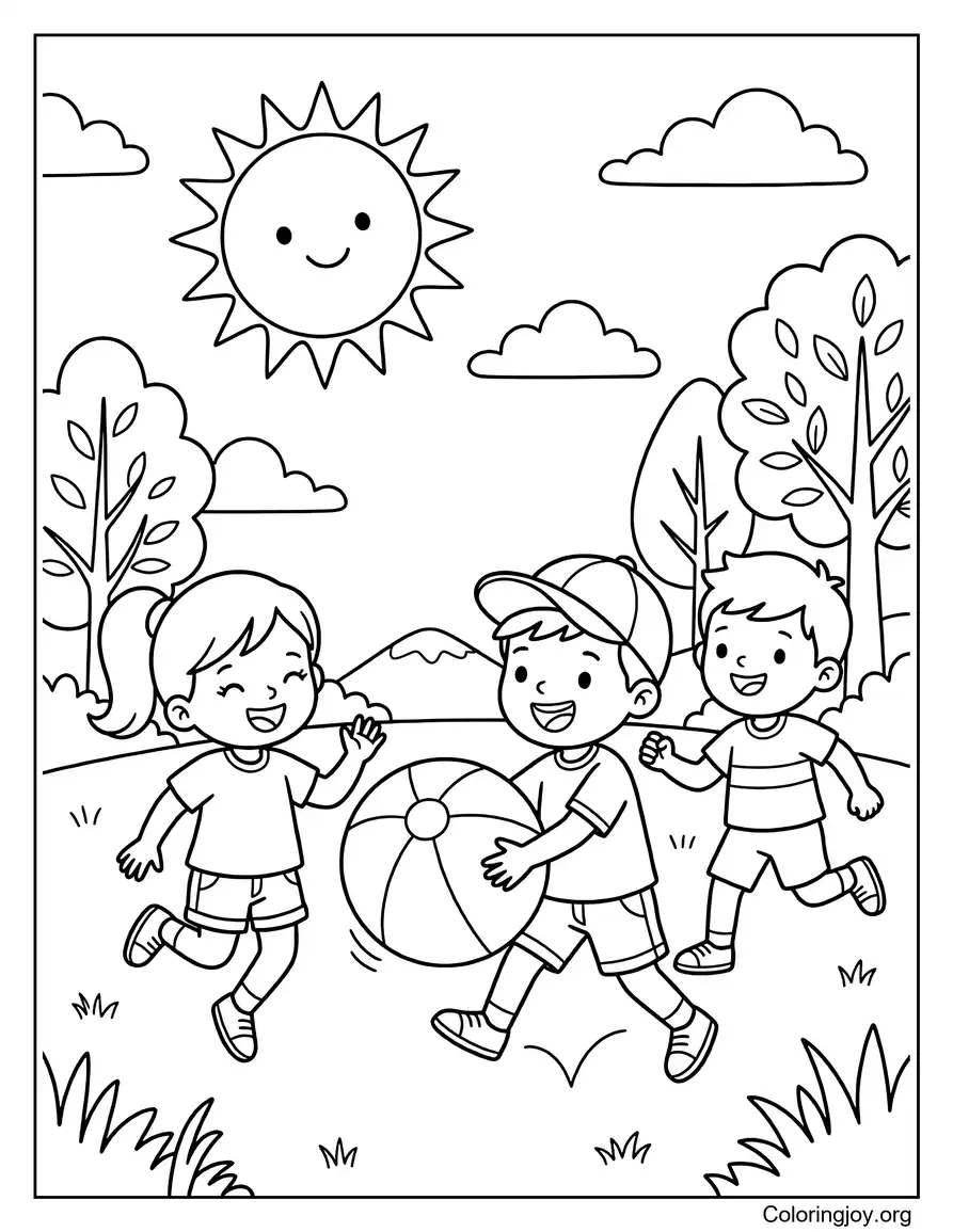 First Day Of Summer Coloring Page