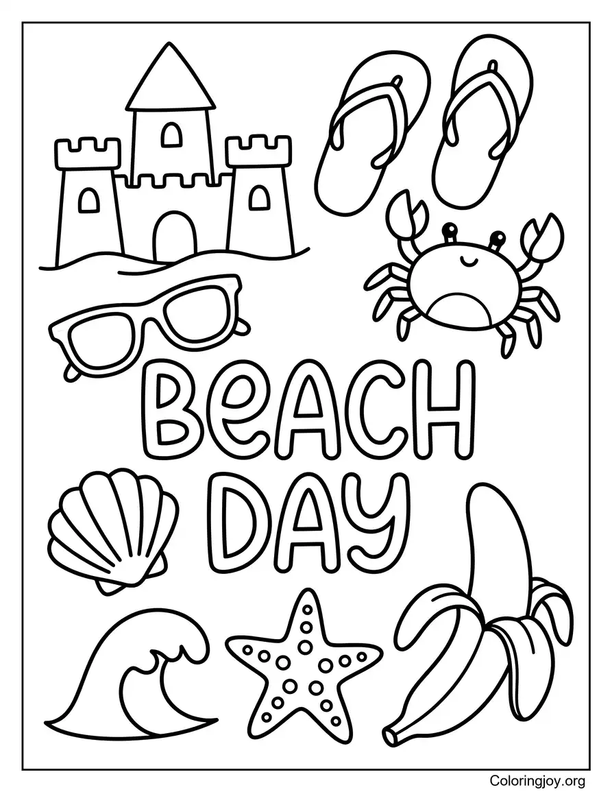 Día de Playa Verano Imprimible