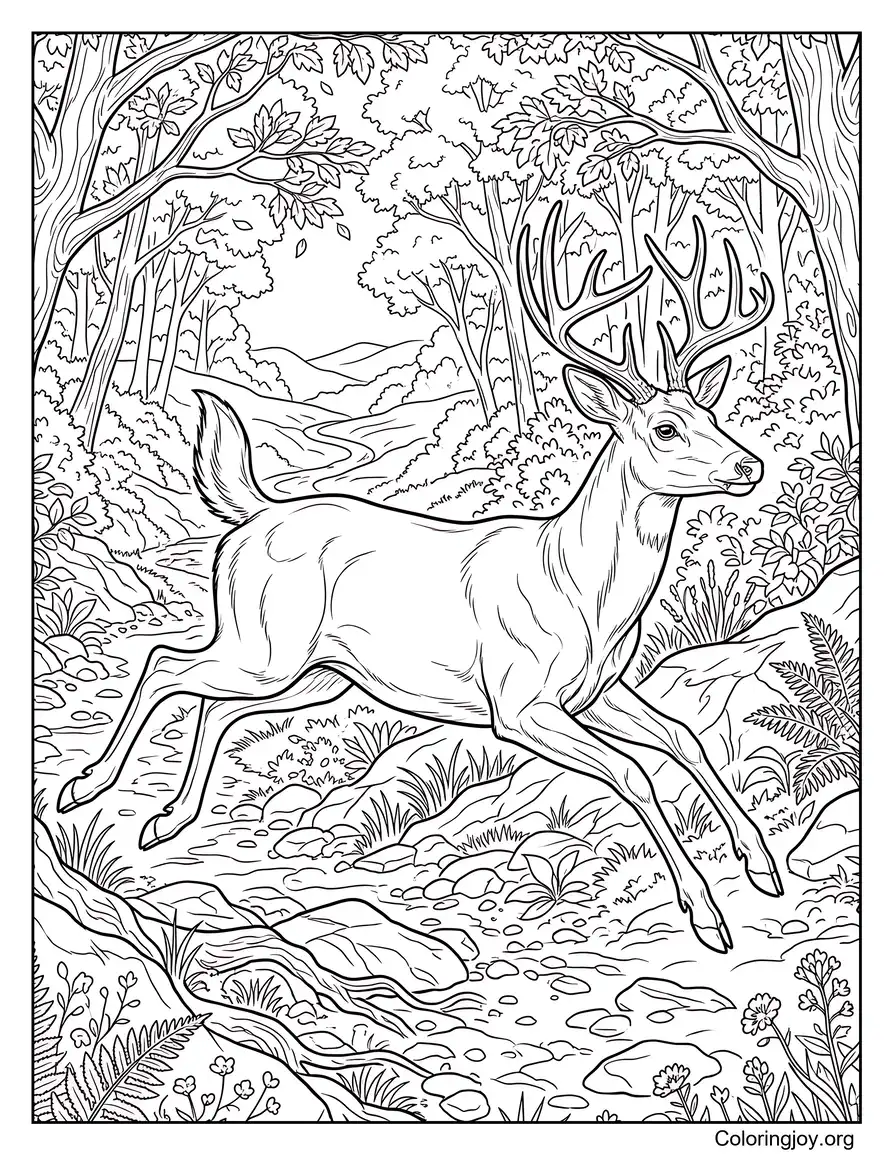 Running Deer Scene