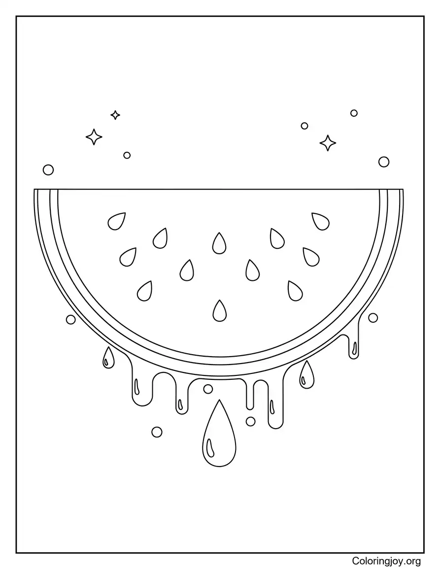 Watermelon With Dripping Juice