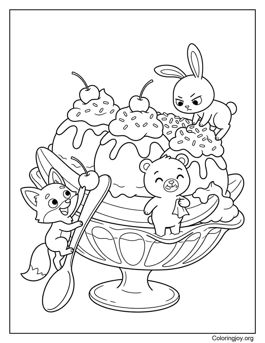 Giant Banana Split Party Scene