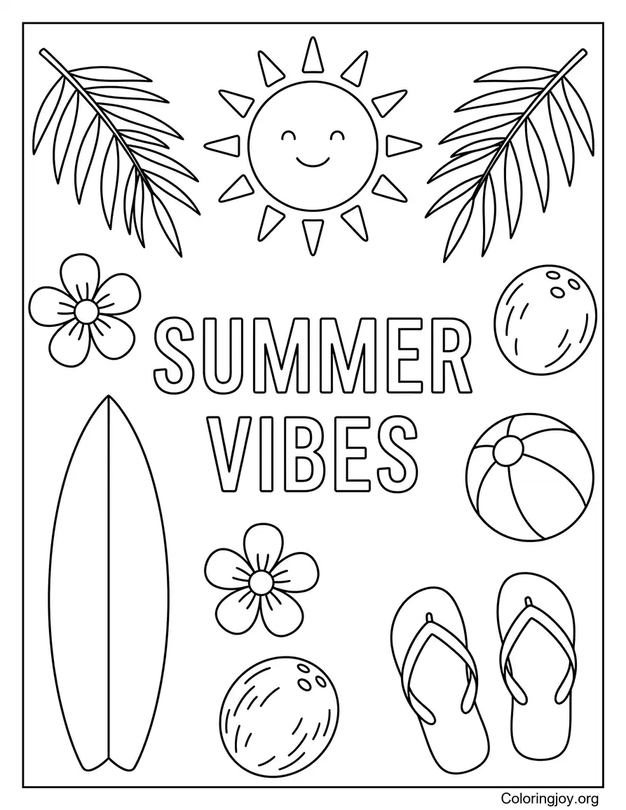 Good Vibes Summer Doodle Printables