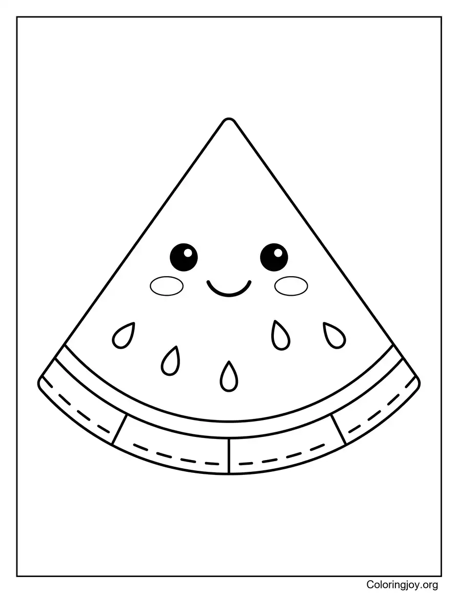 Glückliche Wassermelonenscheibe