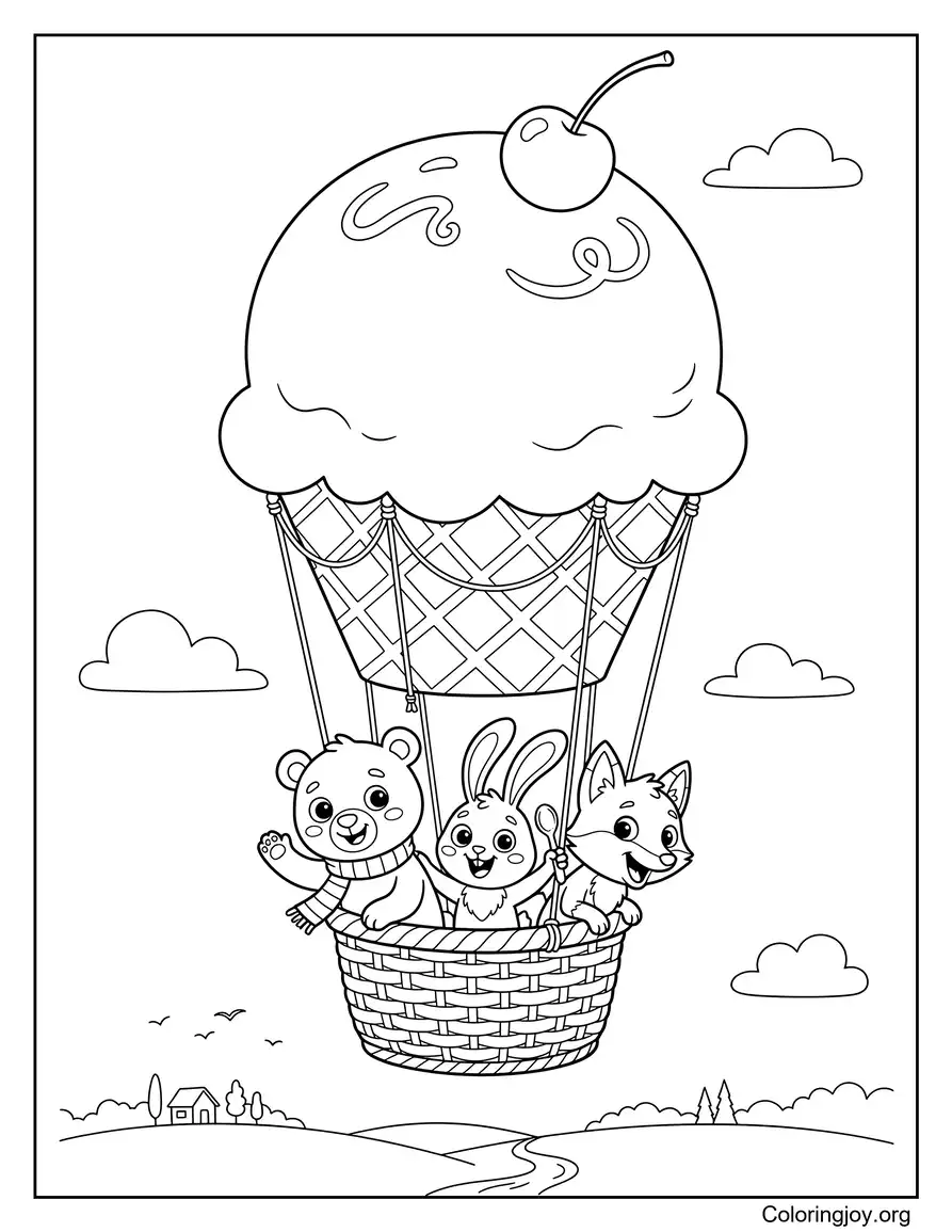 Ice Cream Cone Hot Air Balloon Ride
