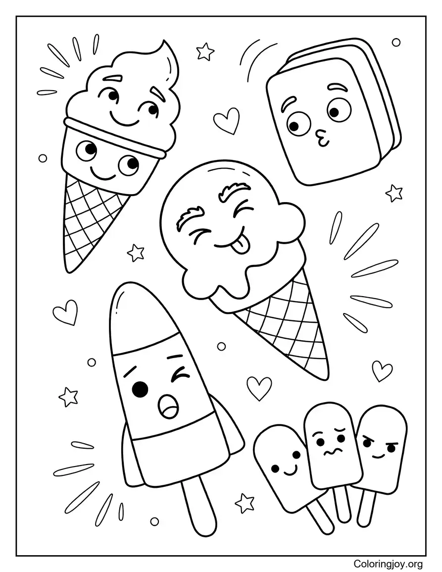 Ice Cream Time On A Summer Day