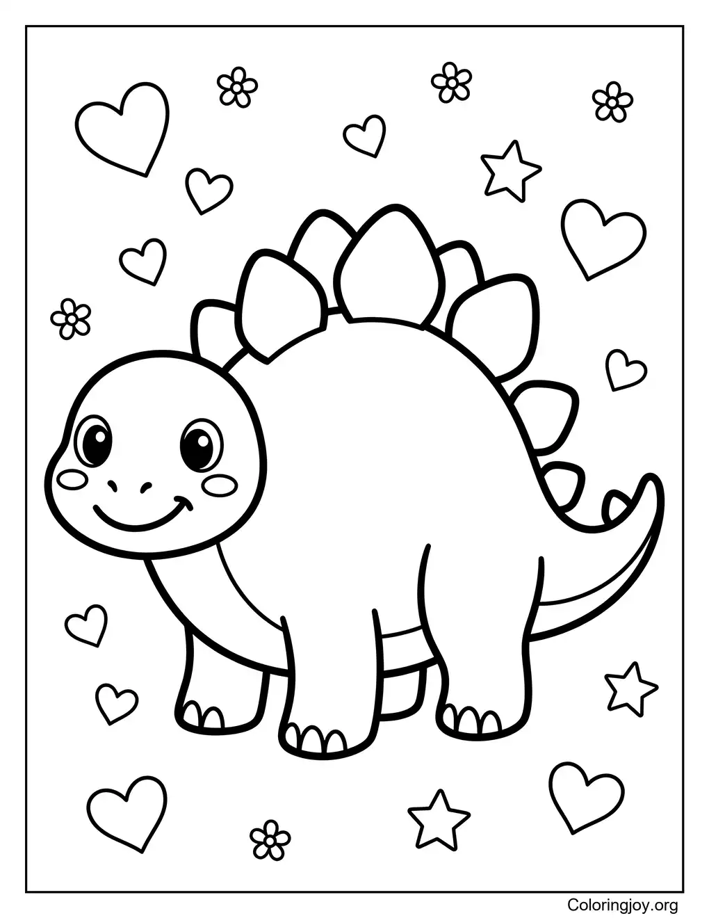 Leuke Stegosaurus hartpagina