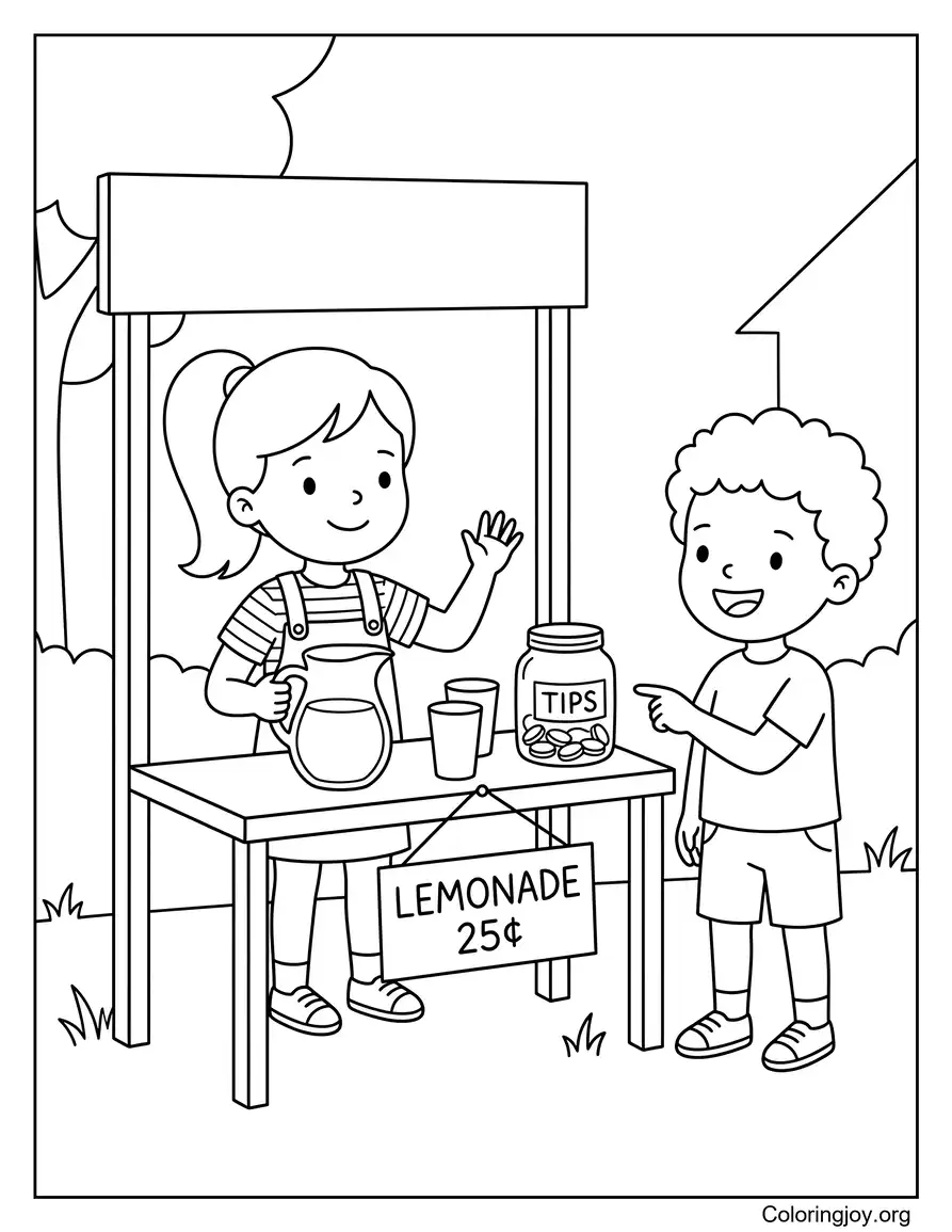 Little Entrepreneurs Selling Lemonade