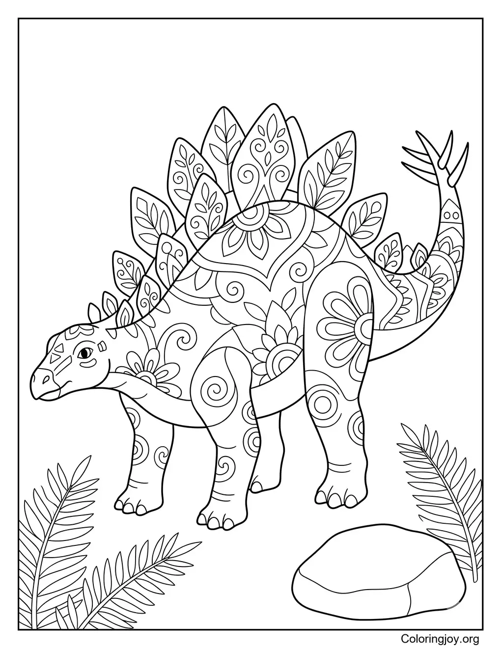 Mandala Stegosaurus-ontwerp