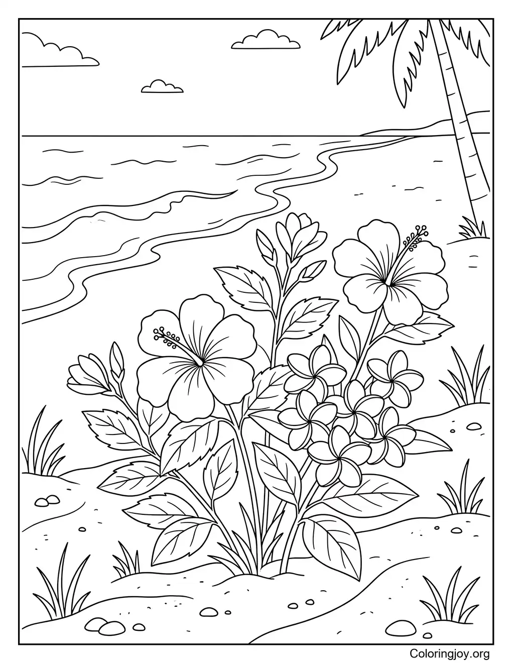 Hübsche Strandblumen tropisch