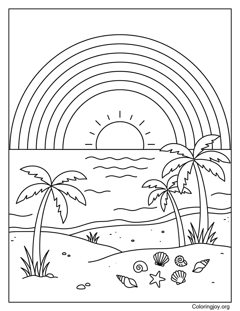 Rainbow Beach Sunset Summer