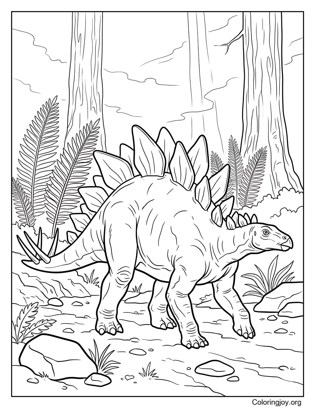 Realistische Jurassic Stegosaurus