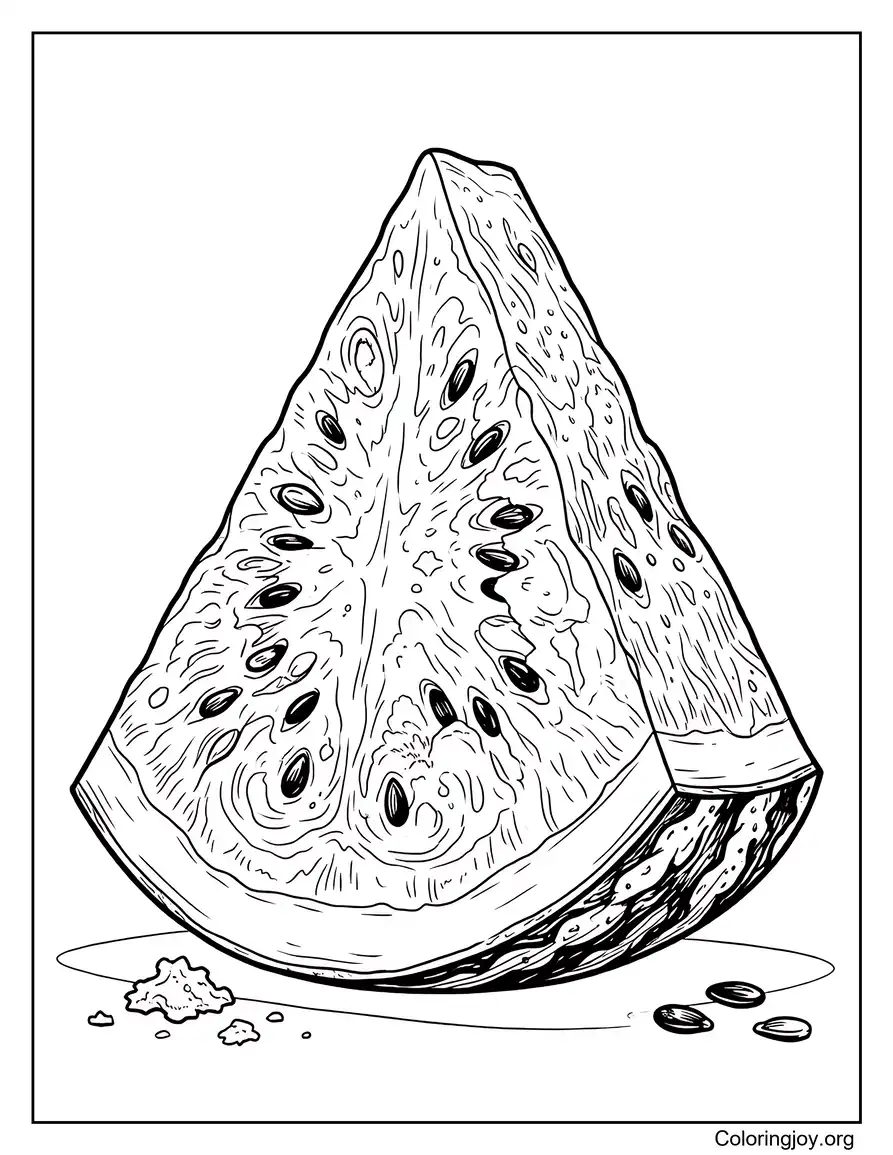 Realistische Wassermelonenscheibe