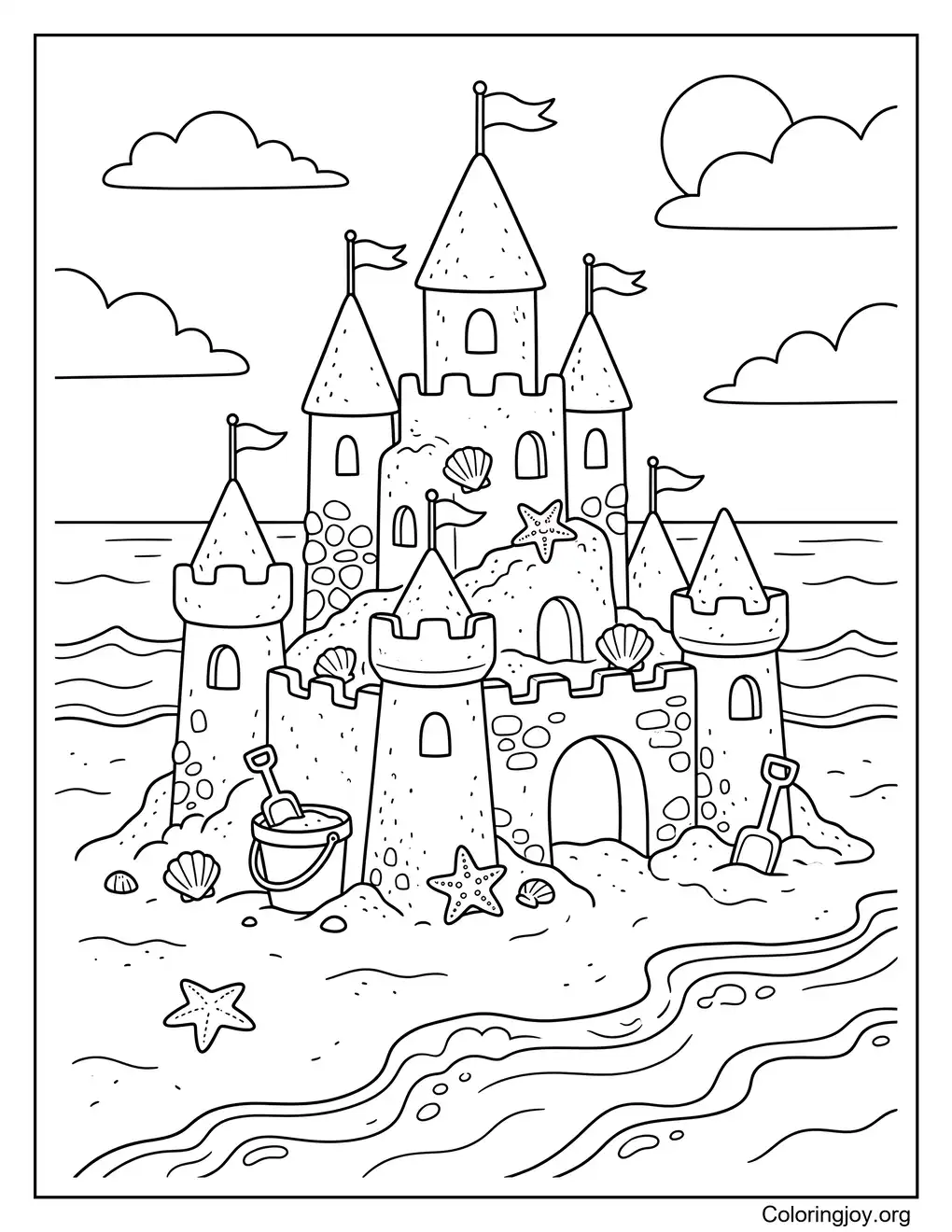 Sandburg von den Strandkindern