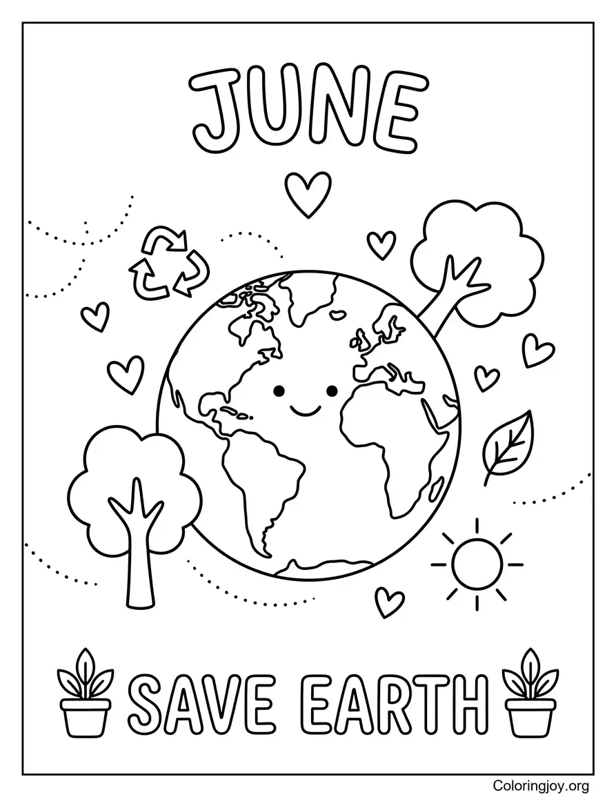Salva la terra da colorare per bambini