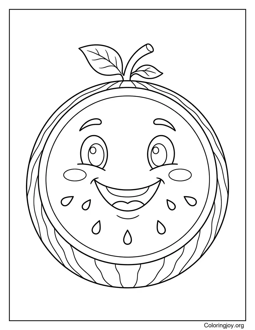 Lächelndes Wassermelonengesicht