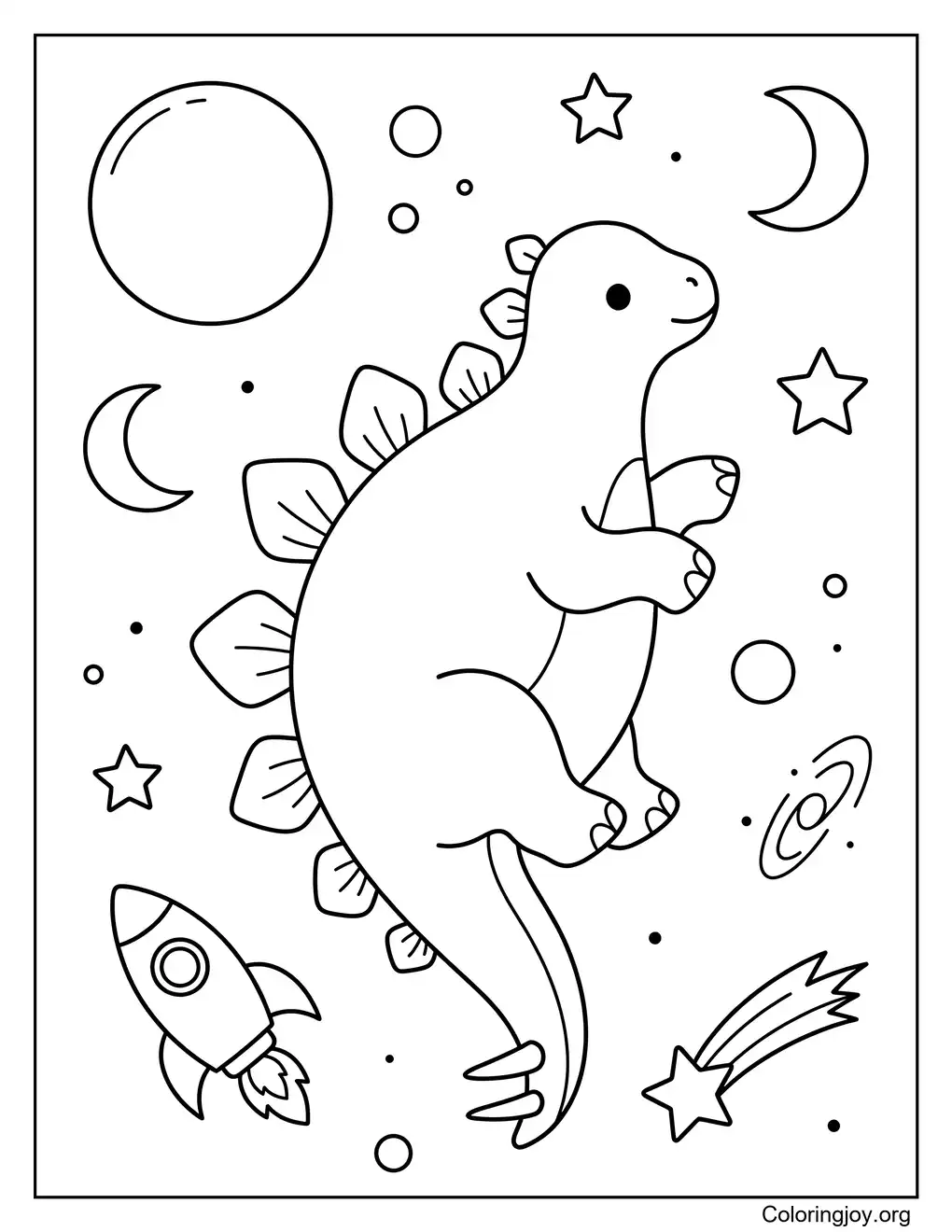 Ruimte Stegosaurus afdrukbaar