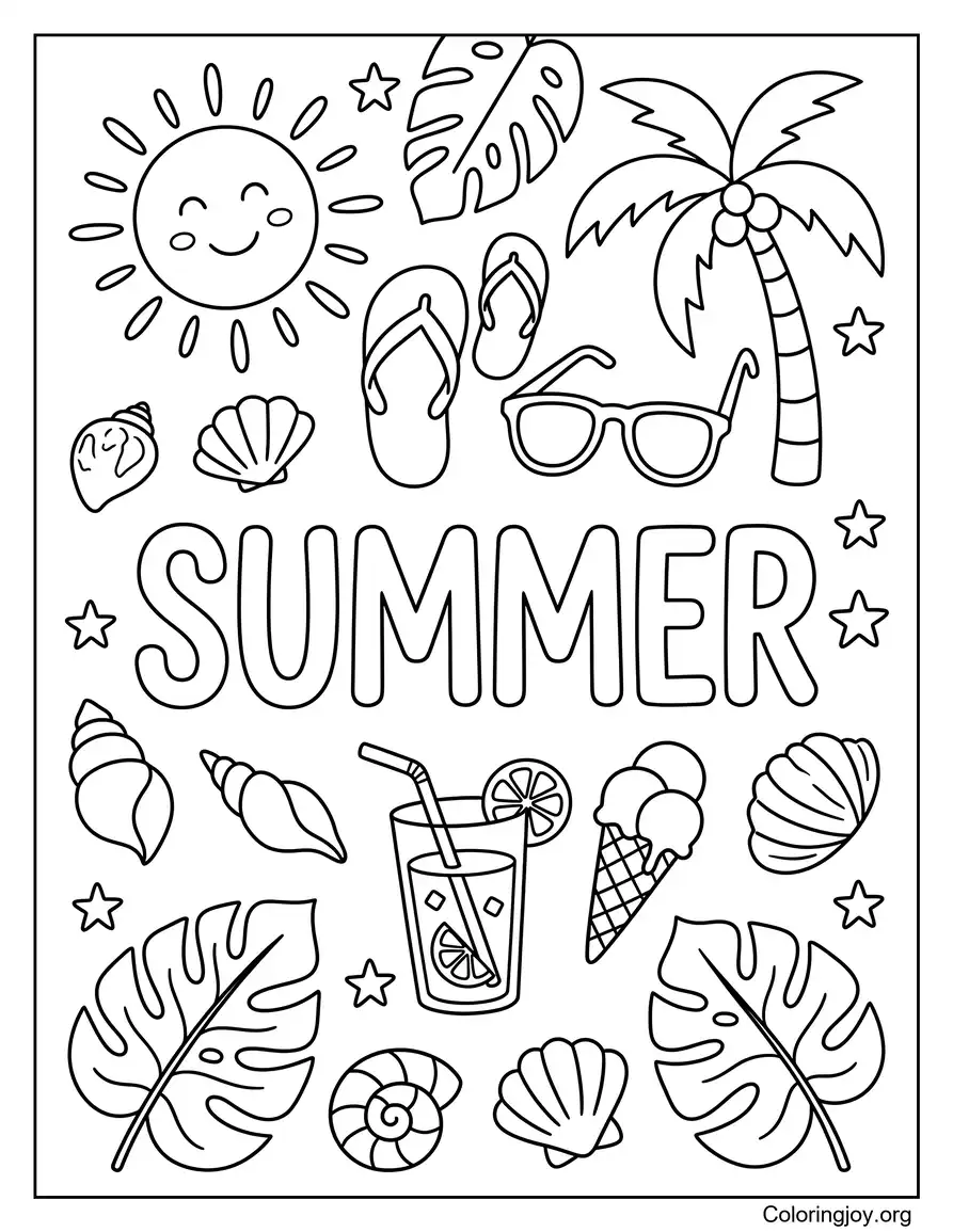 Summer Doodle Free Printable