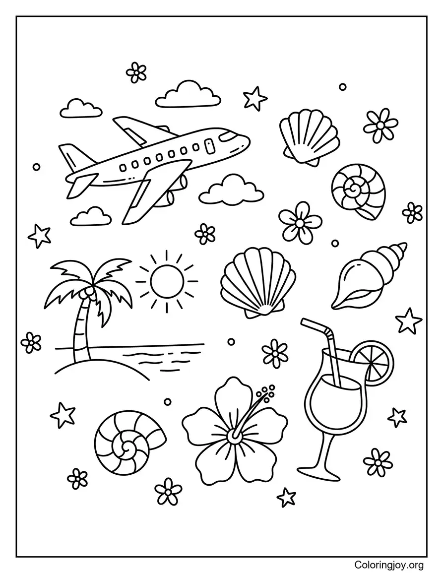Summer Escape Doodle Printable
