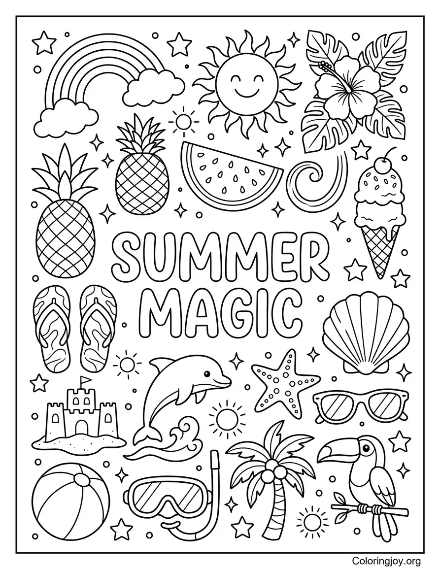 Summer Magic Free Printable Pages